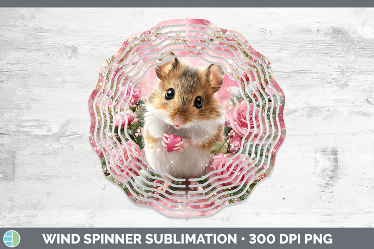 Mouse Farm Checker Valentine Wind Spinner Sublimation Design
