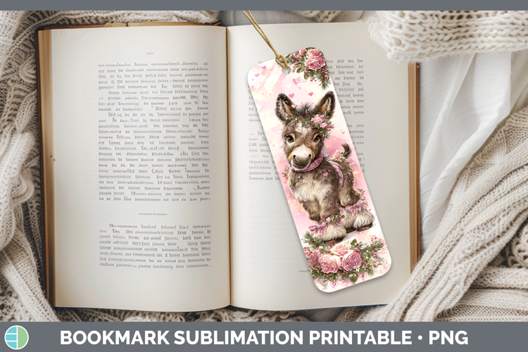 Mule Farm Checker Valentine Bookmark Sublimation Design