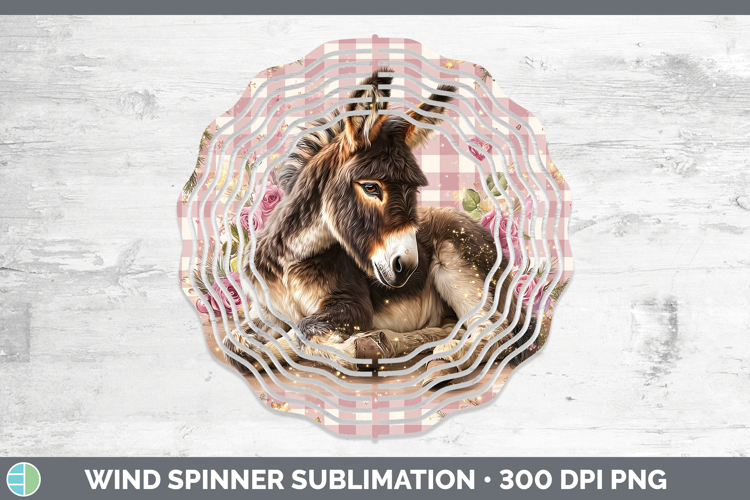 Mule Farm Checker Valentine Wind Spinner Sublimation Design