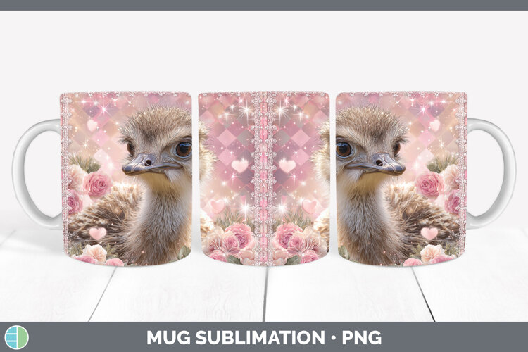 GorgeousFarm Checker Valentine Mug Wrap design.