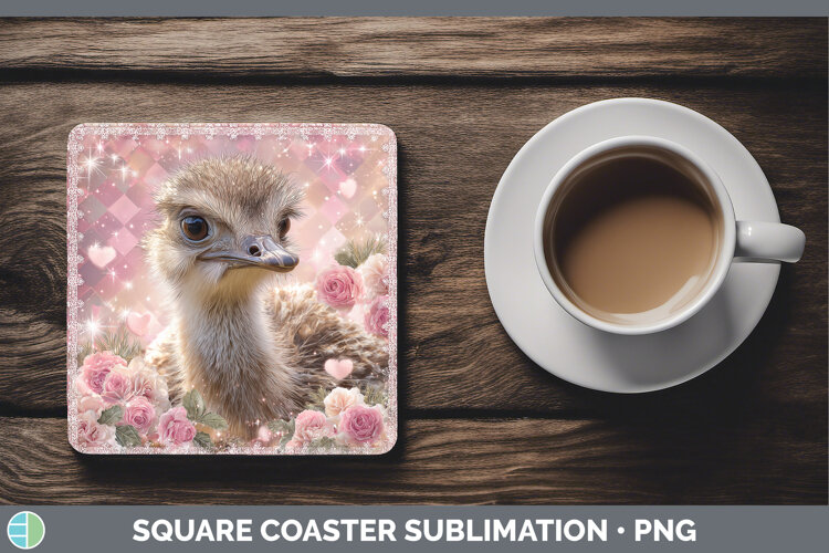GorgeousFarm Checker Valentine Square Coaster design.
