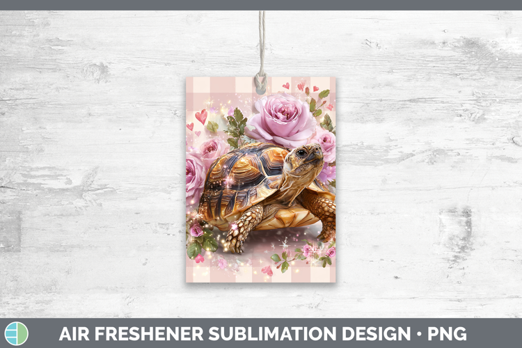 Tortoise Farm Checker Valentine Air Freshener Sublimation De