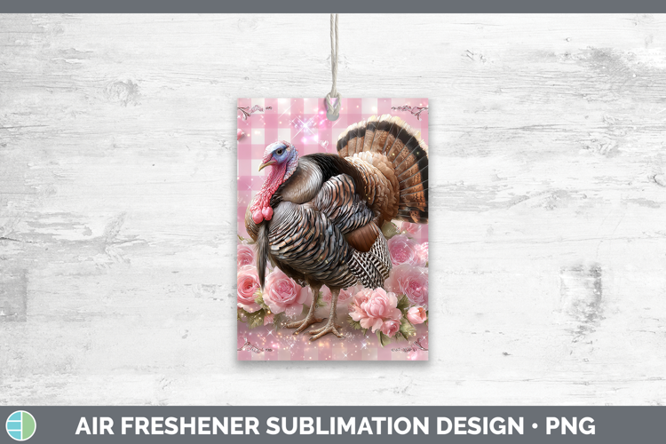 Turkey Farm Checker Valentine Air Freshener Sublimation Desi