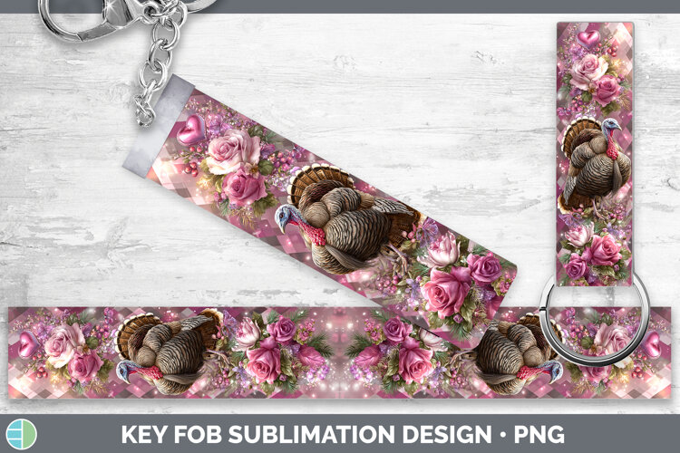GorgeousFarm Checker Valentine Key Fob design.