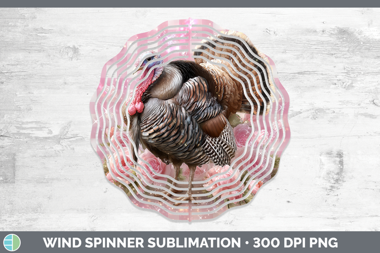 Turkey Farm Checker Valentine Wind Spinner Sublimation Desig