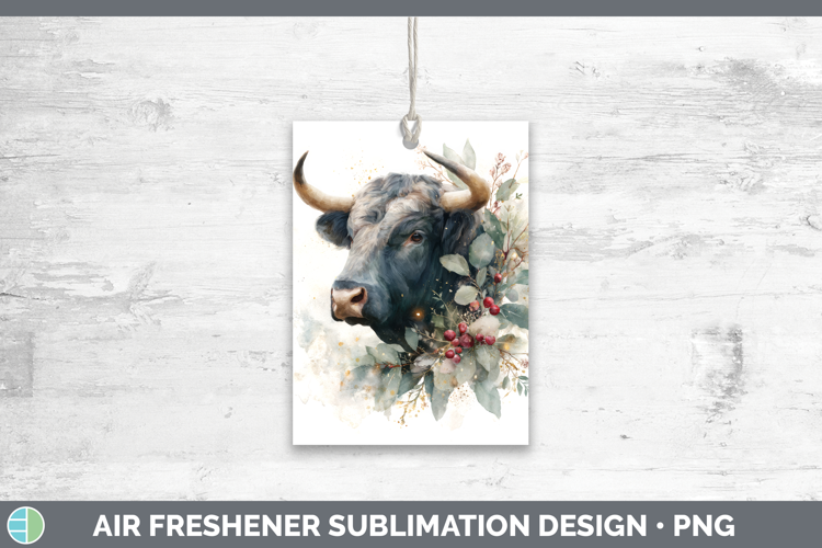 Bull Farm Christmas Botanicals Air Freshener Sublimation Des