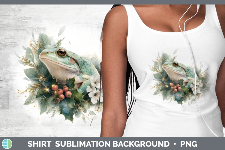 Bullfrog Farm Christmas Botanicals Shirt Sublimation Design