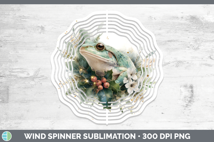 Bullfrog Farm Christmas Botanicals Wind Spinner Sublimation