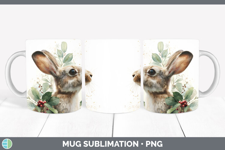 GorgeousFarm Christmas Botanicals Mug Wrap design.