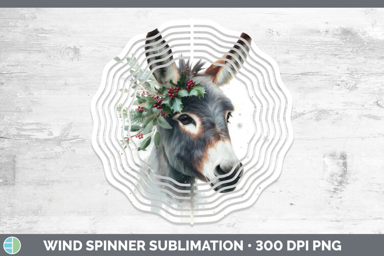 GorgeousFarm Christmas Botanicals Wind Spinner design.