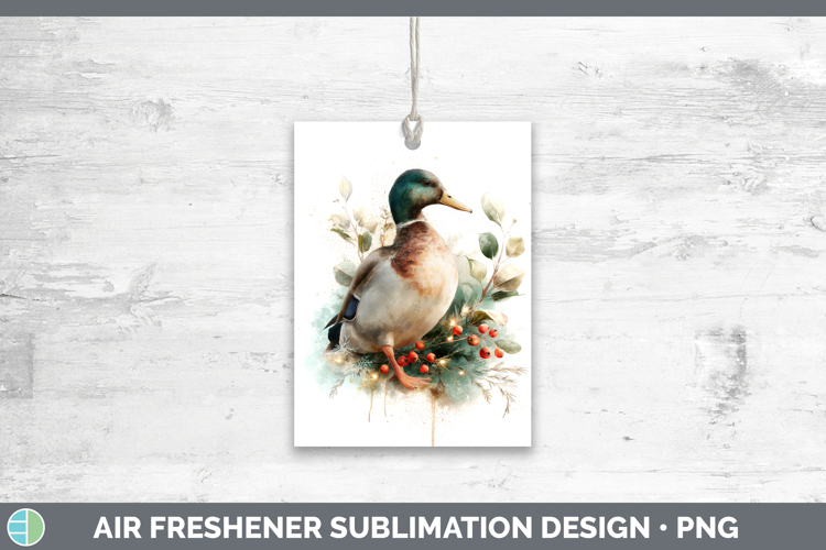 Duck Farm Christmas Botanicals Air Freshener Sublimation Des