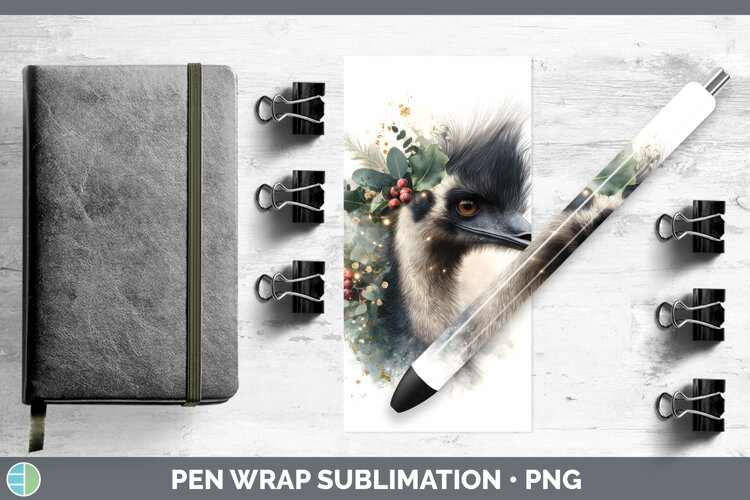 GorgeousFarm Christmas Botanicals Pen Wrap design.