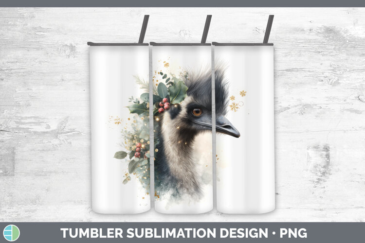 GorgeousFarm Christmas Botanicals Tumbler design.
