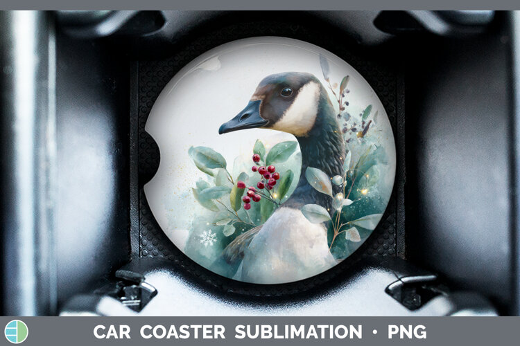 GorgeousFarm Christmas Botanicals Car Coaster design.