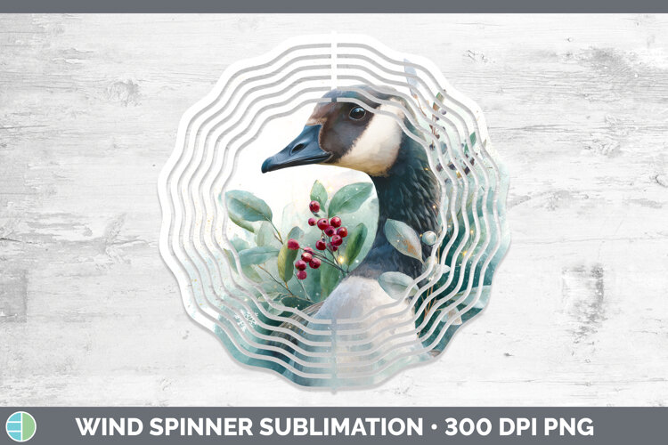 GorgeousFarm Christmas Botanicals Wind Spinner design.