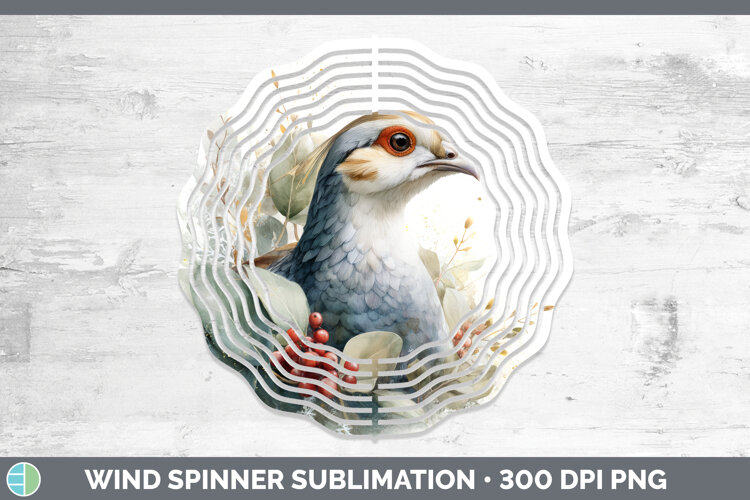 GorgeousFarm Christmas Botanicals Wind Spinner design.