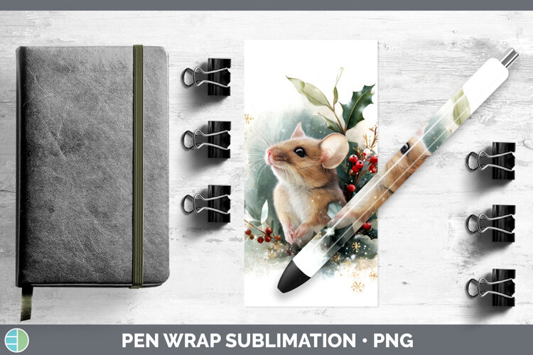 GorgeousFarm Christmas Botanicals Pen Wrap design.