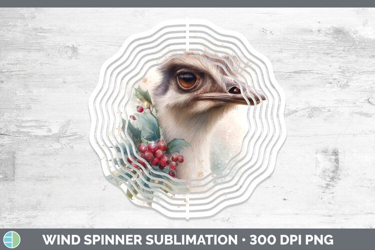 GorgeousFarm Christmas Botanicals Wind Spinner design.