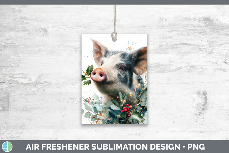 Pig Farm Christmas Botanicals Air Freshener Sublimation Desi