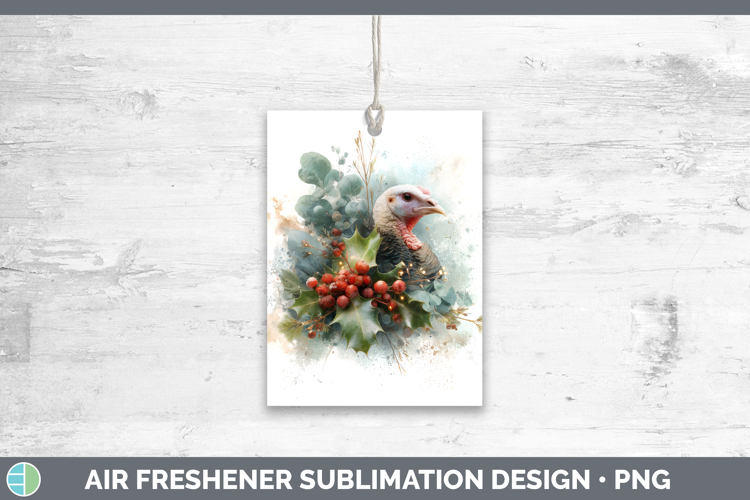Turkey Farm Christmas Botanicals Air Freshener Sublimation D