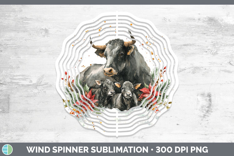 GorgeousFarm Christmas Poinsettia Wind Spinner design.