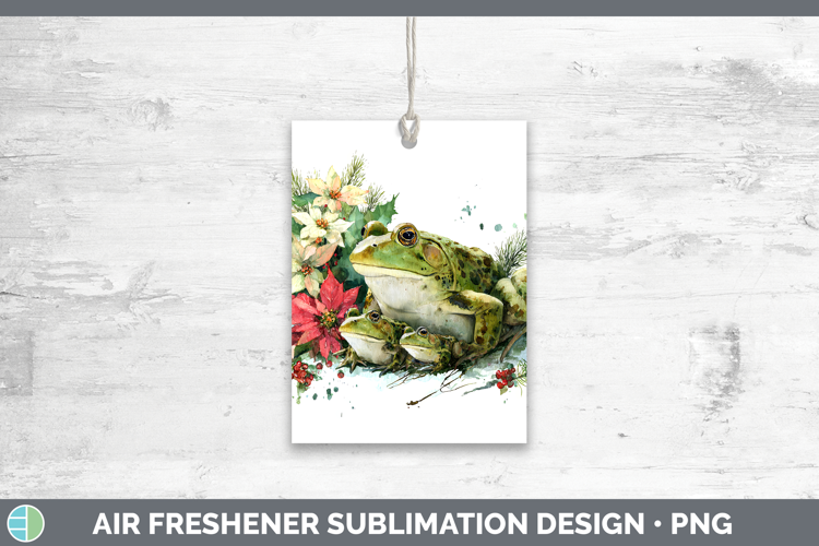 Bullfrog Farm Christmas Poinsettia Air Freshener Sublimation