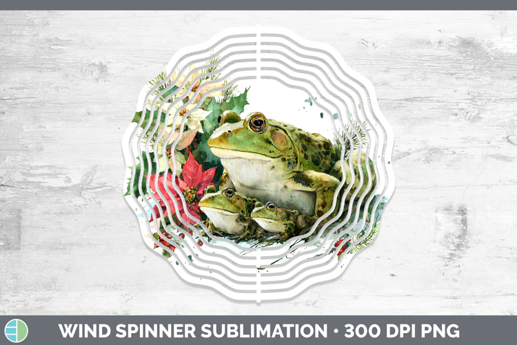 Bullfrog Farm Christmas Poinsettia Wind Spinner Sublimation