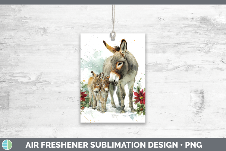Donkey Farm Christmas Poinsettia Air Freshener Sublimation D