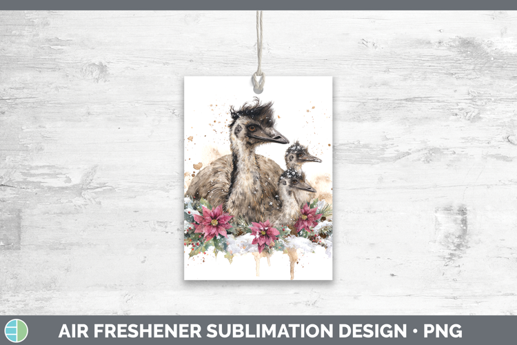 Emu Farm Christmas Poinsettia Air Freshener Sublimation Desi