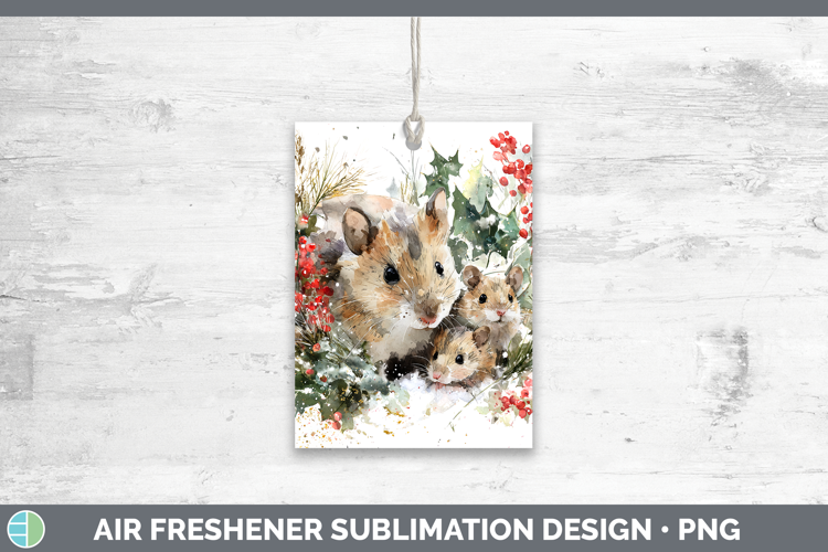 Mouse Farm Christmas Poinsettia Air Freshener Sublimation De