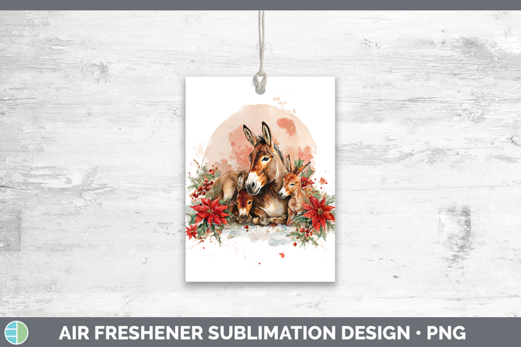 Mule Farm Christmas Poinsettia Air Freshener Sublimation Des