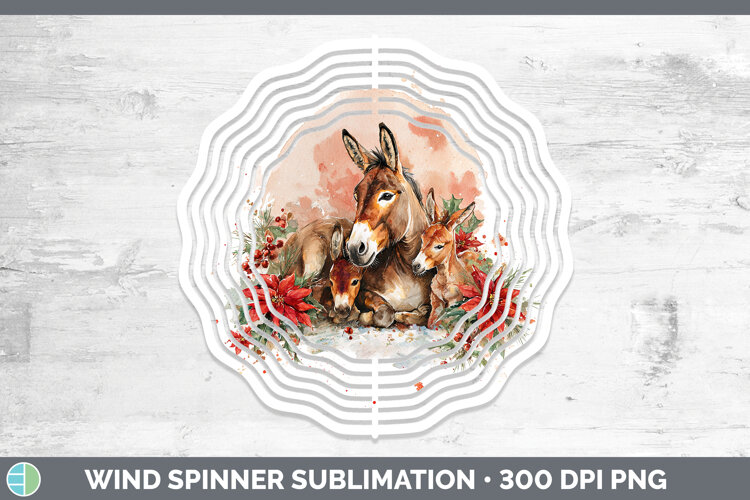 GorgeousFarm Christmas Poinsettia Wind Spinner design.