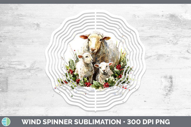 GorgeousFarm Christmas Poinsettia Wind Spinner design.