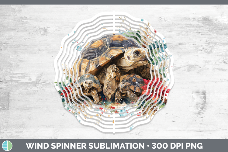 Tortoise Farm Christmas Poinsettia Wind Spinner Sublimation