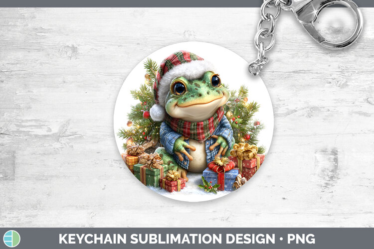 GorgeousFarm Christmas Santa Keychain design.