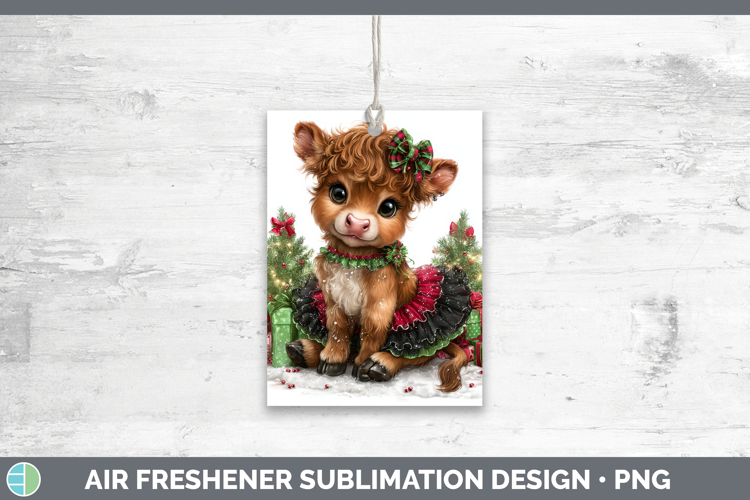 Farm Cute Christmas Bull Air Freshener Sublimation Car Fresh