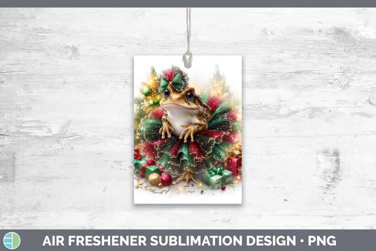Farm Cute Christmas Bullfrog Air Freshener Sublimation Car F