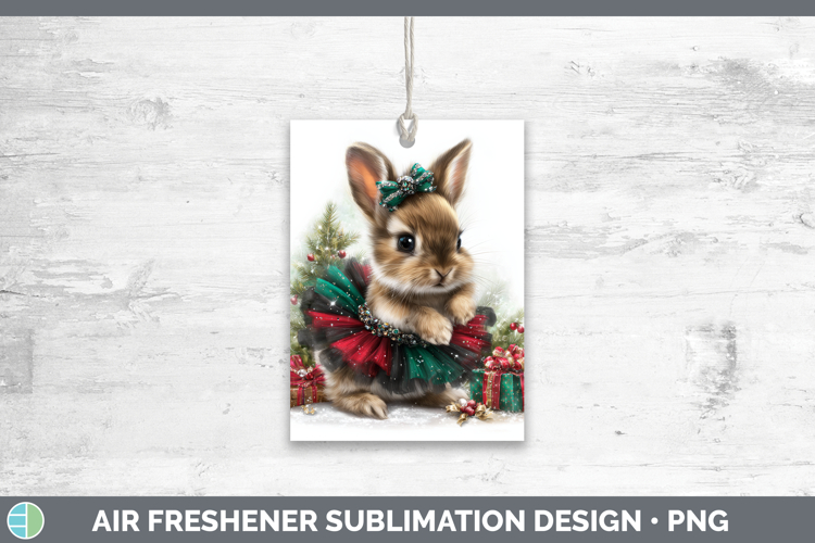 Farm Cute Christmas Bunny Air Freshener Sublimation Car Fres