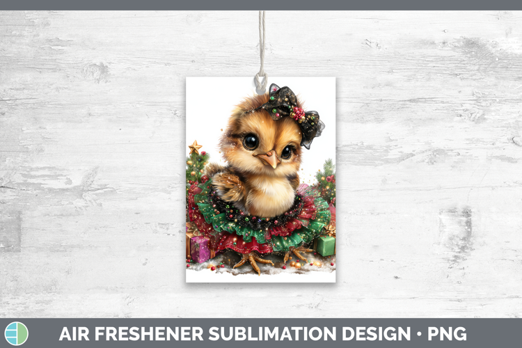 Farm Cute Christmas Chicken Air Freshener Sublimation Car Fr
