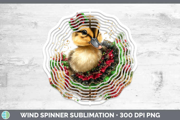 Farm Cute Christmas Duck Wind Spinner Sublimation Spinner De