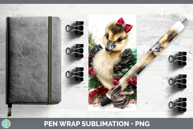 Farm Cute Christmas Goose Pen Wrap Sublimation Pen Designs