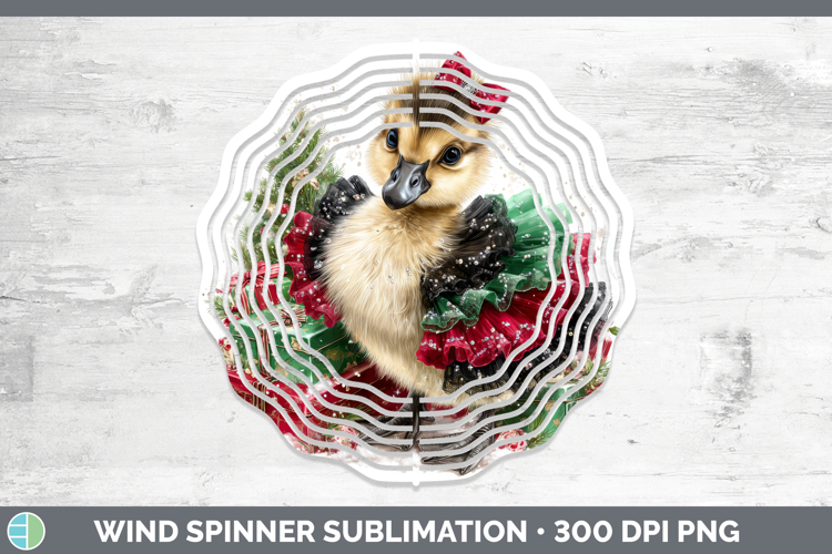 Farm Cute Christmas Goose Wind Spinner Sublimation Spinner D