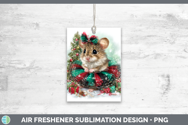 Farm Cute Christmas Mouse Air Freshener Sublimation Car Fres