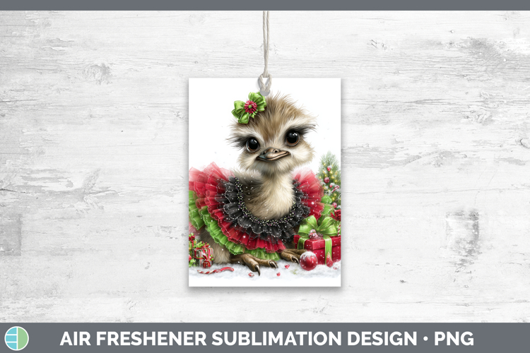 Farm Cute Christmas Ostrich Air Freshener Sublimation Car Fr