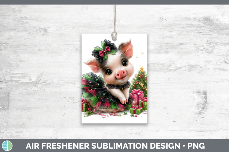 Farm Cute Christmas Pig Air Freshener Sublimation Car Freshe