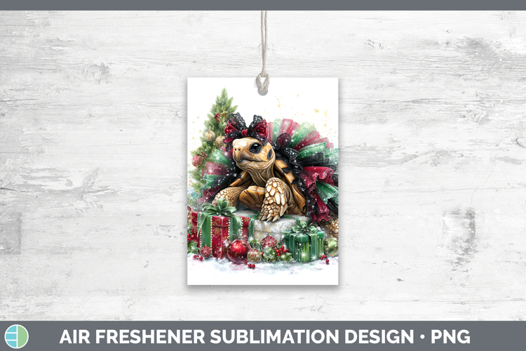 Farm Cute Christmas Tortoise Air Freshener Sublimation Car F