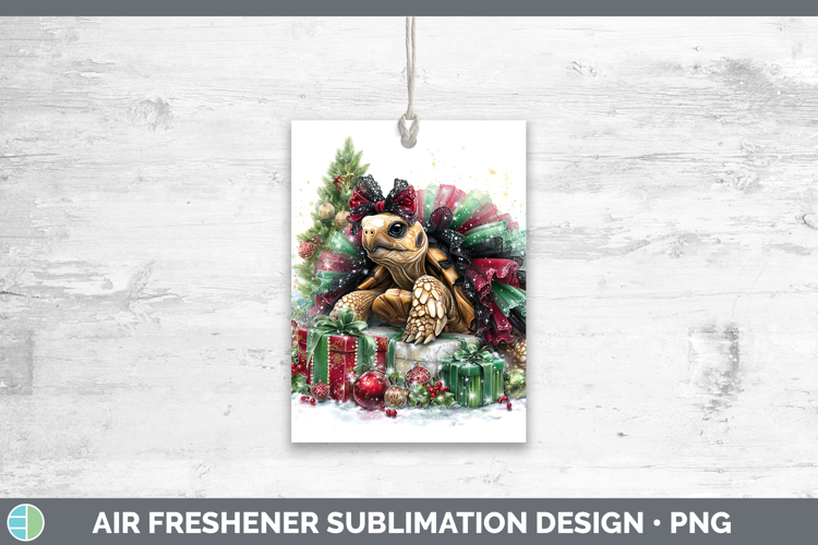 Farm Cute Christmas Tortoise Air Freshener Sublimation Car F