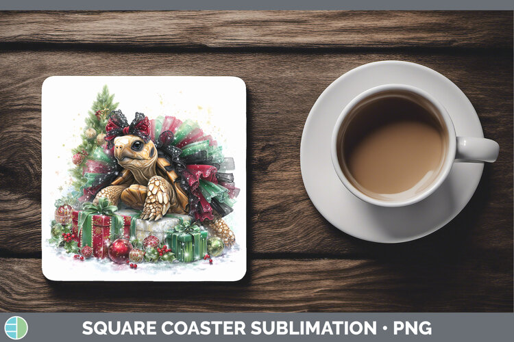 GorgeousFarm Cute Christmas Square Coaster design.