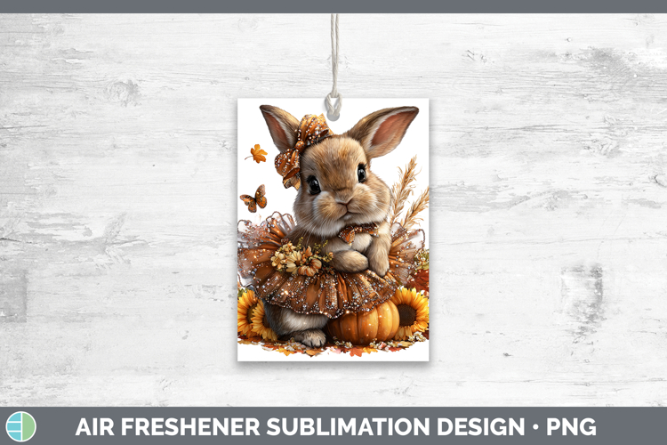 Bunny Farm Cute Thanksgiving Air Freshener Sublimation Desig