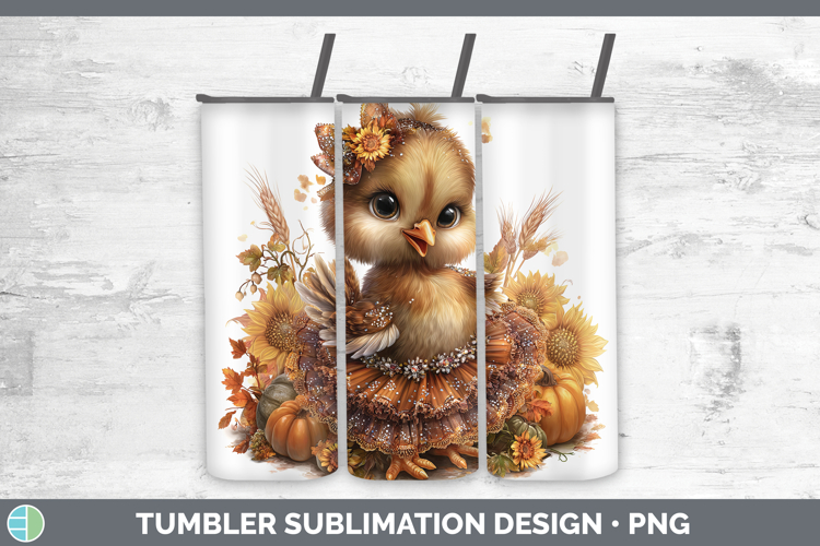 Chicken Farm Cute Thanksgiving Tumbler Sublimation Design